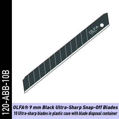 OLFA® 9 mm Black Ultra Sharp Snap set 10