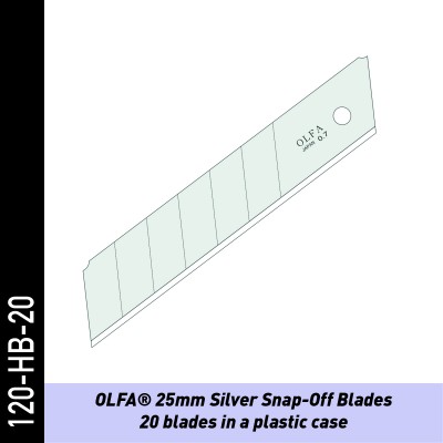 OLFA® 25 mm Silver Snap - SET 20