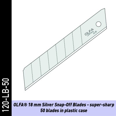 OLFA® 18 mm Silver Snap - set 50